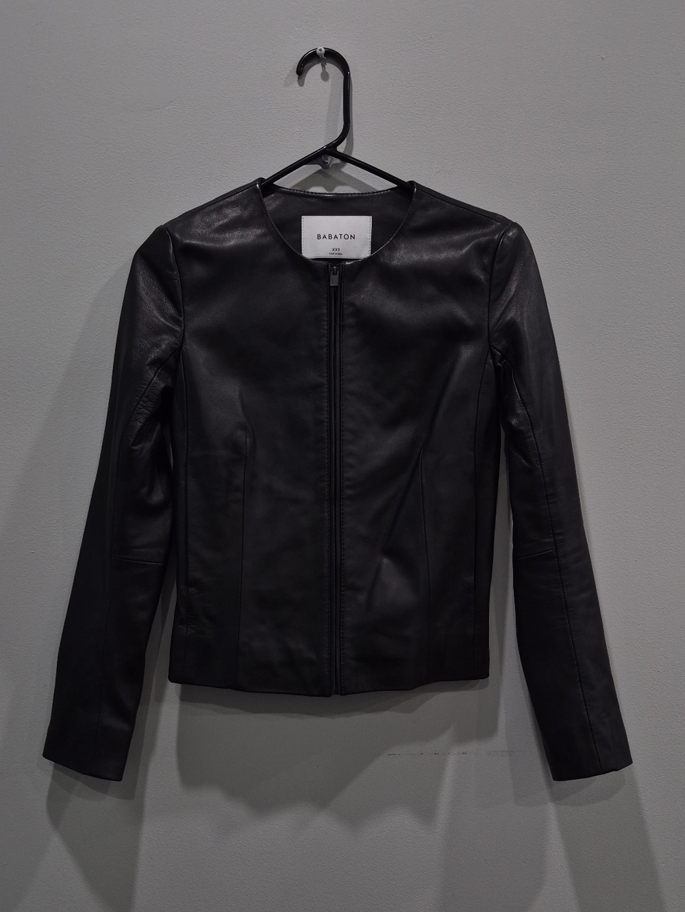 Aritzia Babaton Leather Zip Up Jacket